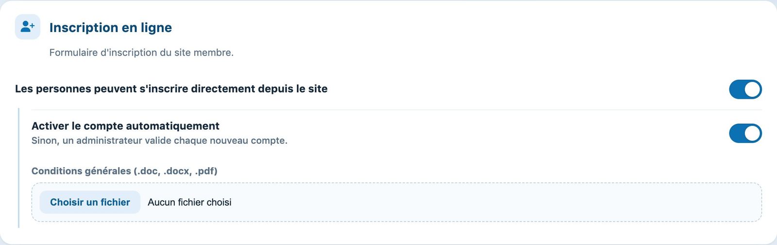 Carte Inscription en ligne